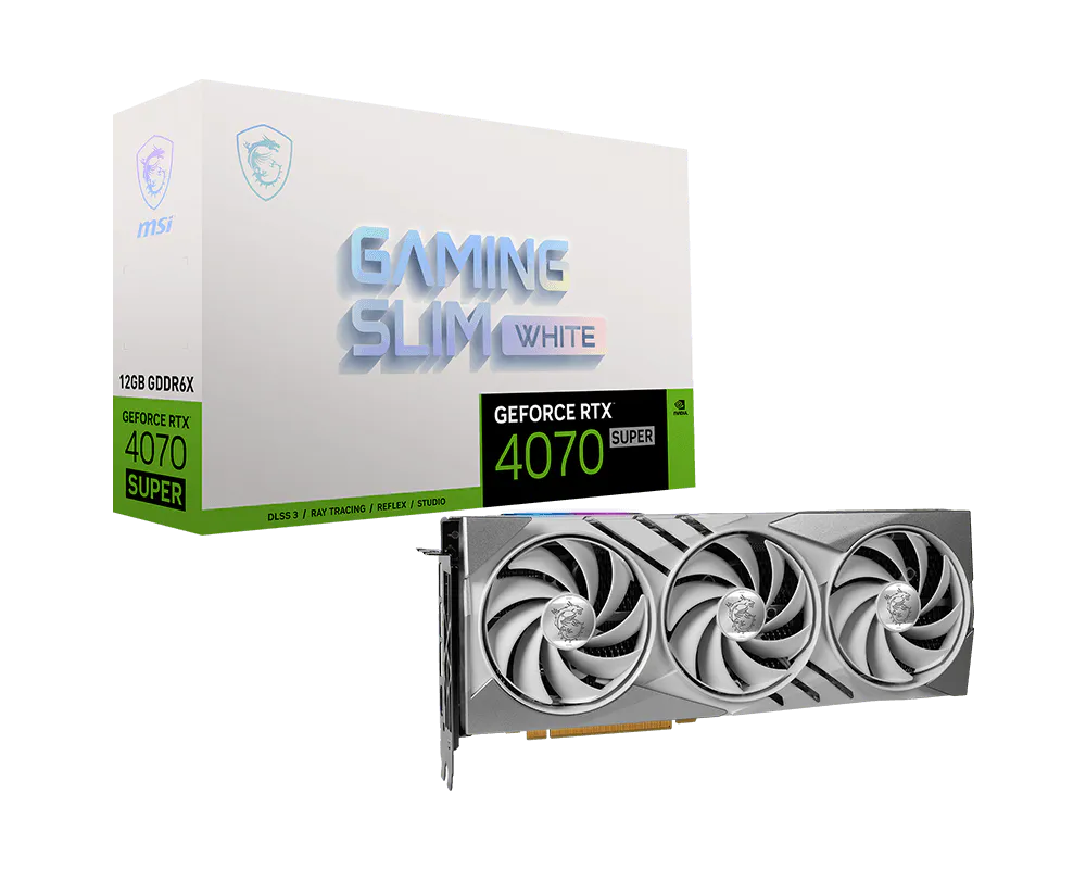 MSI GeForce RTX 4070 SUPER 12G GAMING SLIM WHITE